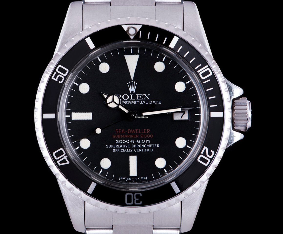 Réplica de Lujo Rolex Acero Sea-dweller Doble Rojo Vintage 1665 ...